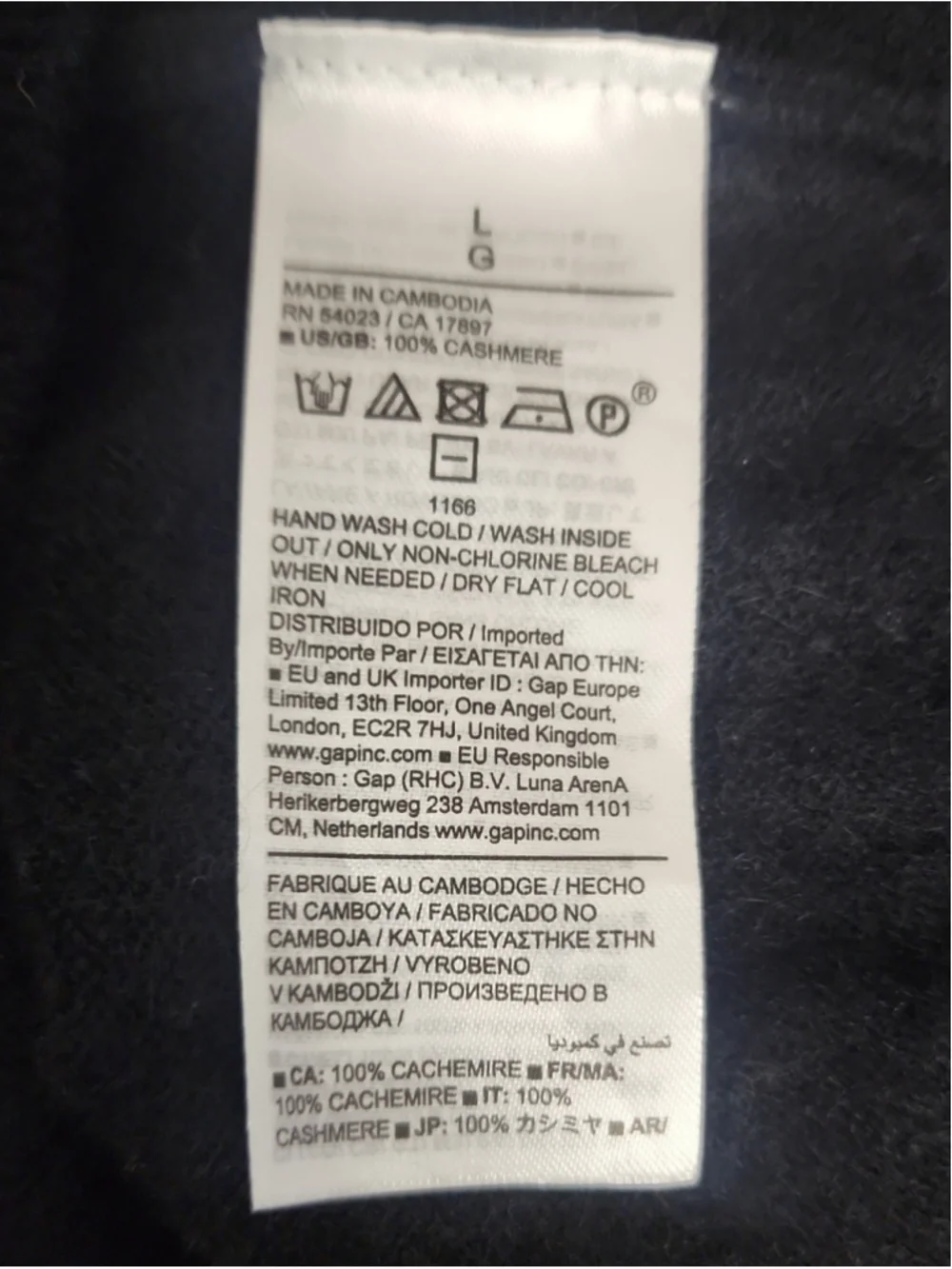 Banana Republic 100% Cashmere Black Crewneck Sweater Men's Large